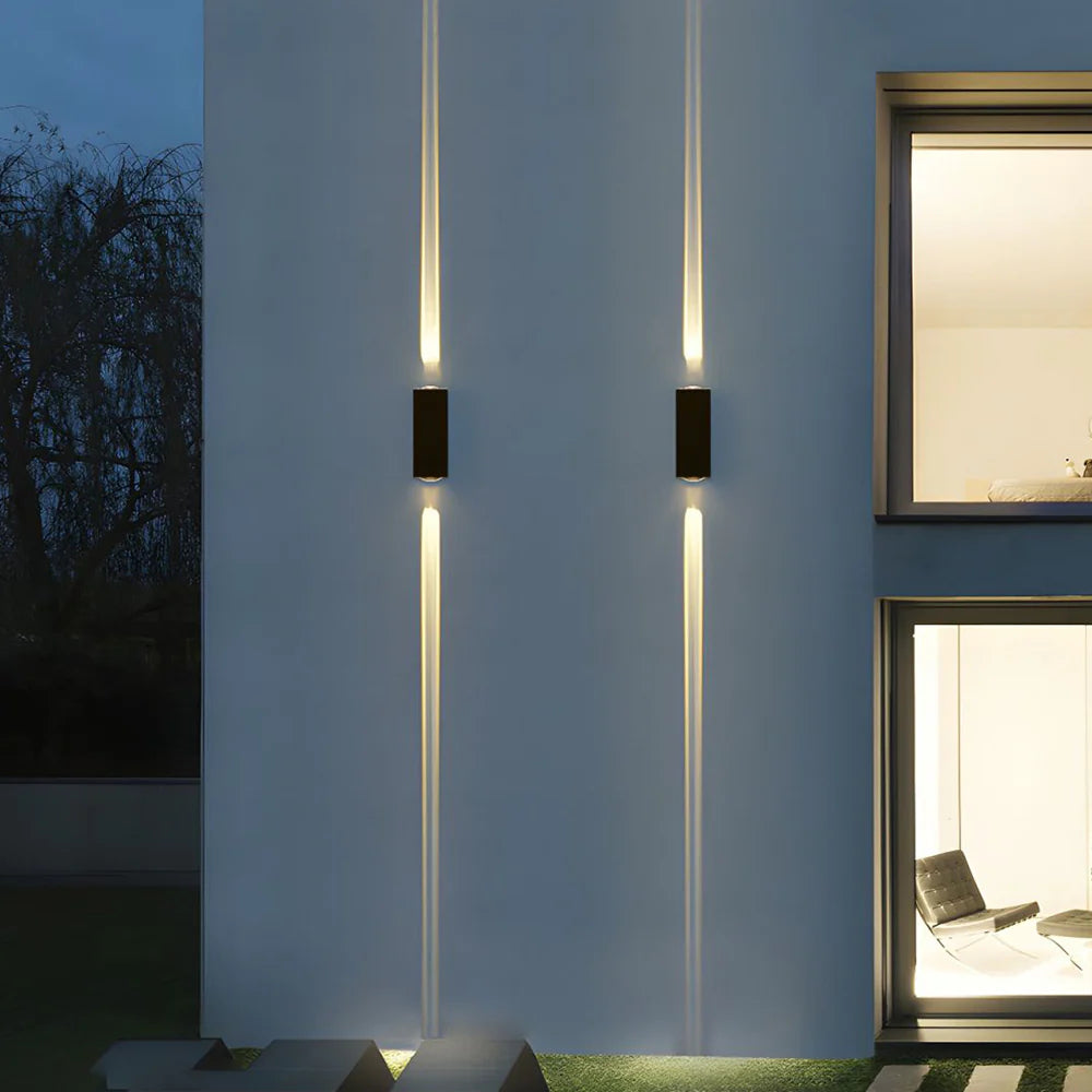 Lampada da parete per esterni a LED in alluminio a doppia testa creativa