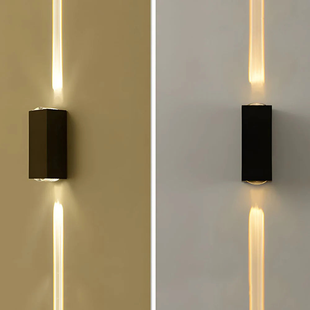 Lampada da parete per esterni a LED in alluminio a doppia testa creativa