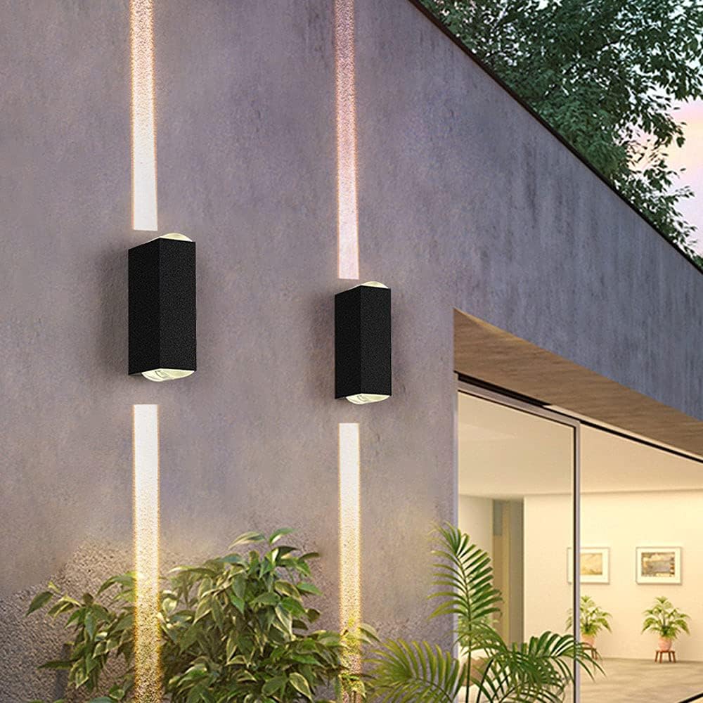 Lampada da parete per esterni a LED in alluminio a doppia testa creativa