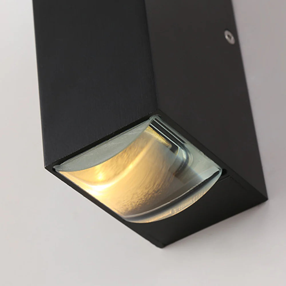 Lampada da parete per esterni a LED in alluminio a doppia testa creativa