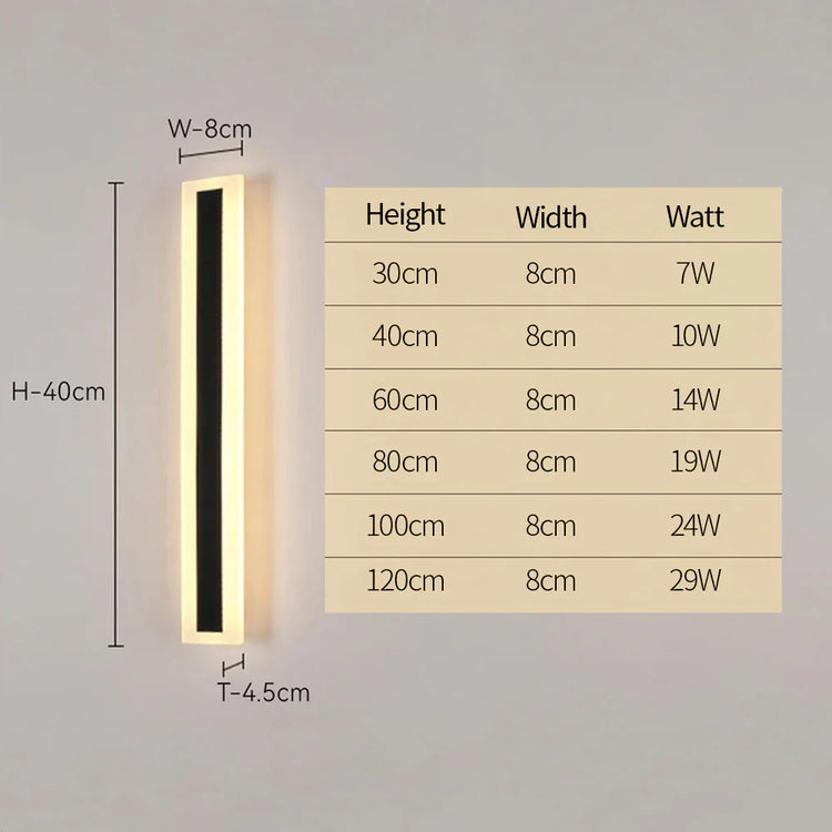 Modern Minimalism Acrylic Outdoor LED Wall Lights