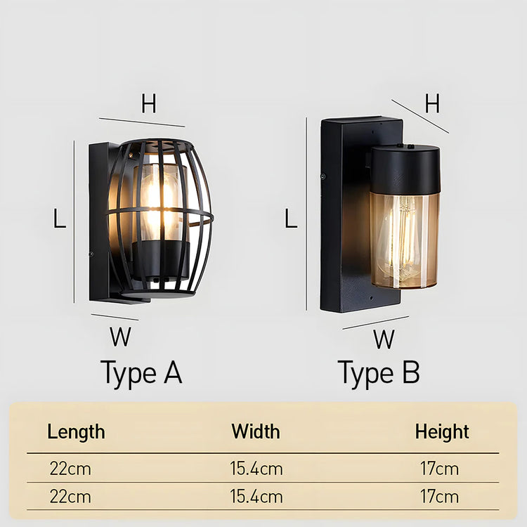 Lantern Waterproof Outdoor Wall Lamp