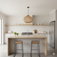 Retro Round Handwoven Rattan Pendant Light