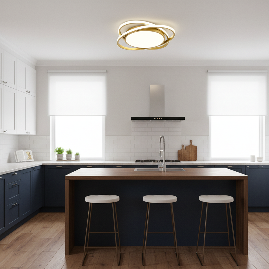 Elegante plafoniera LED rotonda nordica