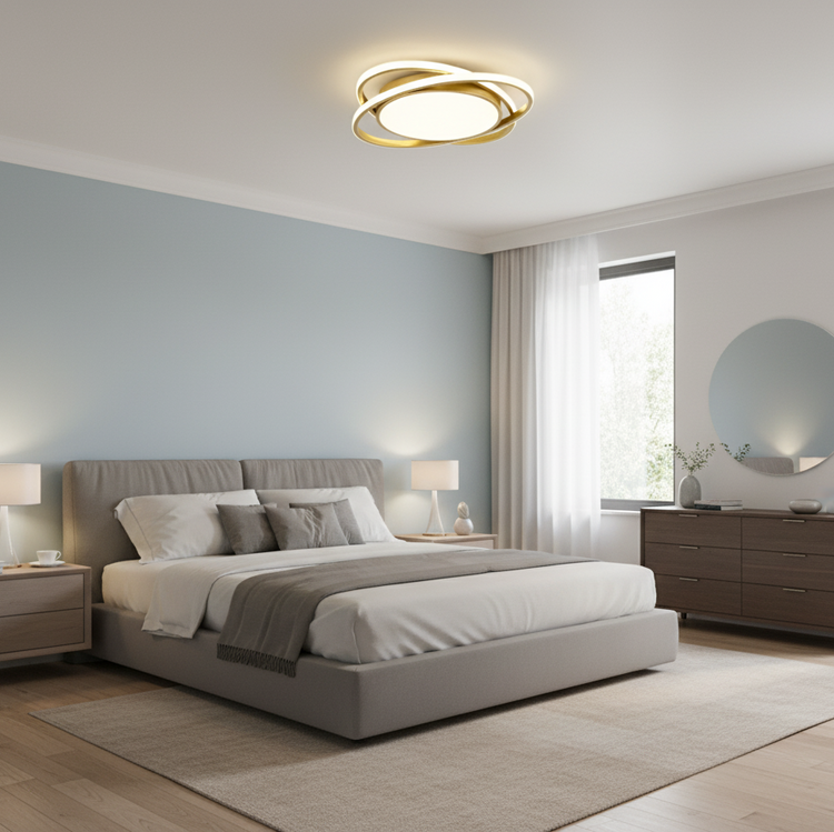 Slank nordisk rund LED-loftslampe