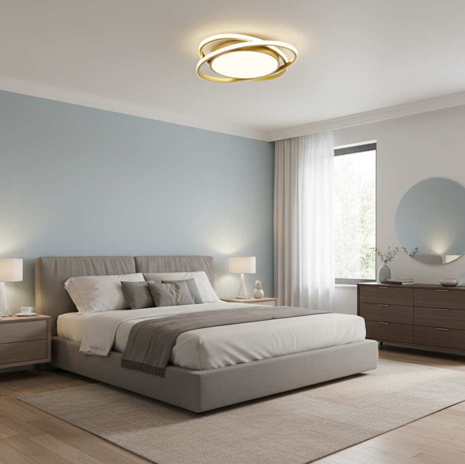 Elegante plafoniera LED rotonda nordica