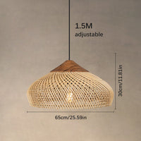 Glarefusion Vintage Rattan Woven Chandelier