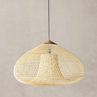 Glarefusion Vintage Rattan Woven Chandelier