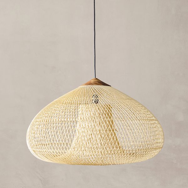 Glarefusion Vintage Rattan Woven Chandelier