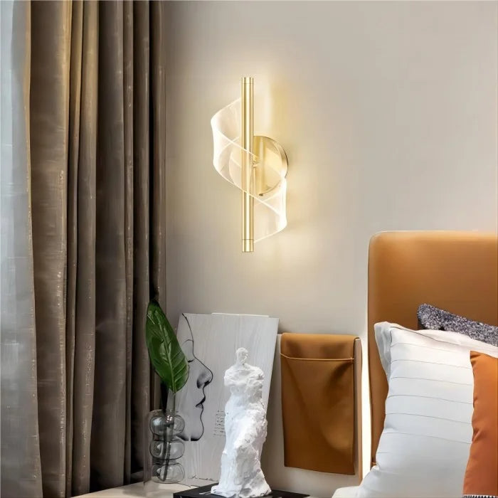 Lampada da parete a spirale minimalista nordica