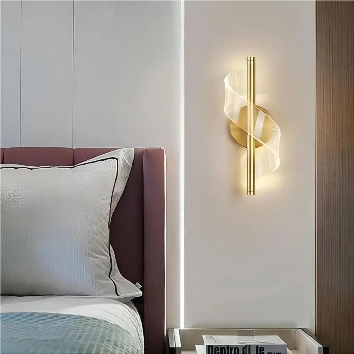 Lampada da parete a spirale minimalista nordica