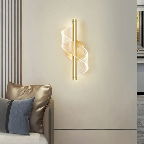 Nordic Minimalist Spiral Væglampe