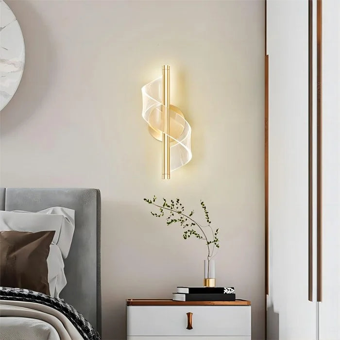 Lampada da parete a spirale minimalista nordica
