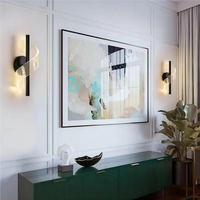 Lampada da parete a spirale minimalista nordica