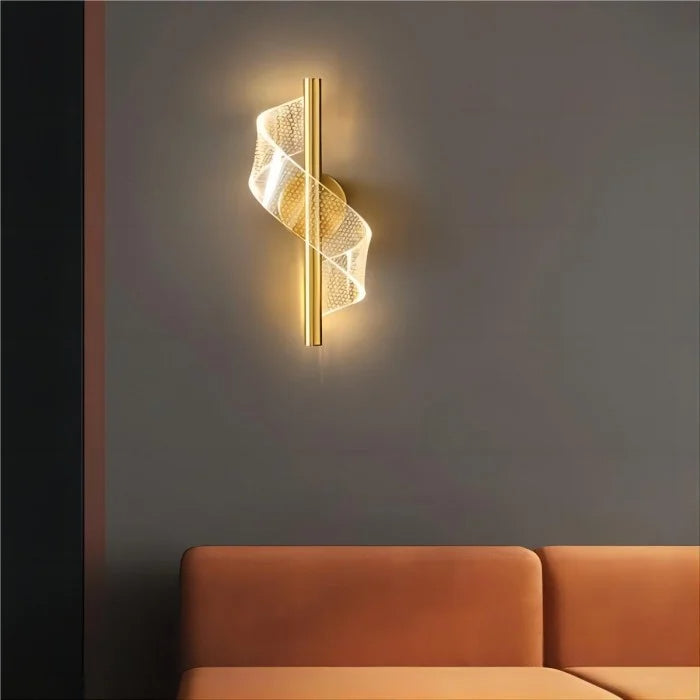 Lampada da parete a spirale minimalista nordica
