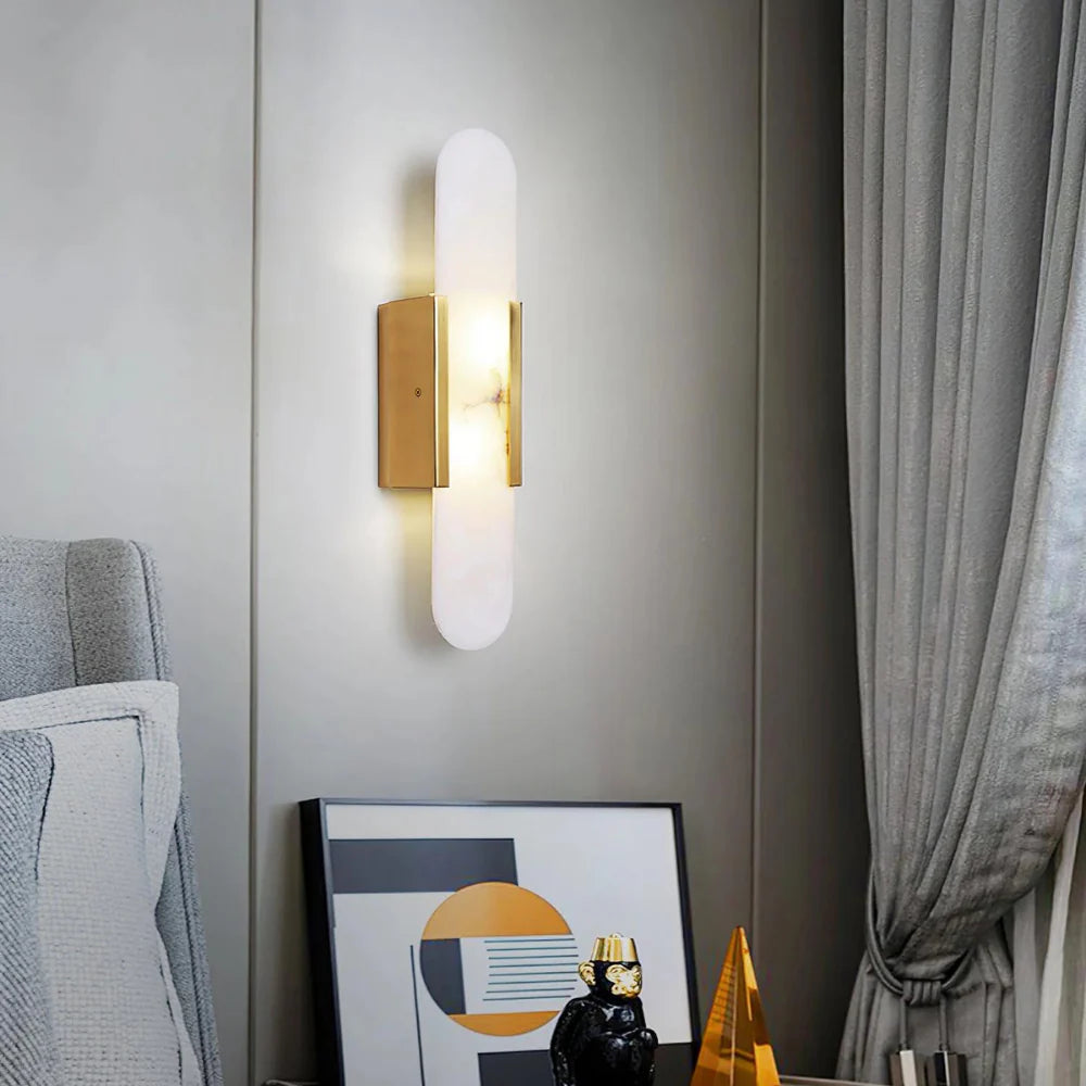 Modern minimalistisk marmorvägglampa