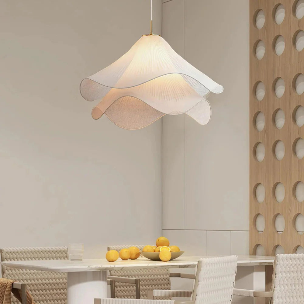 Luce a sospensione in tessuto di gelatina creativa