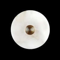 Modern Sipmple Round Alabaster Wall Light