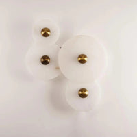 Modern Sipmple Round Alabaster Wall Light