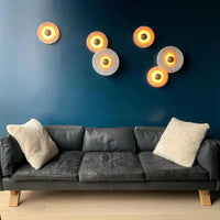 Modern Sipmple Round Alabaster Wall Light