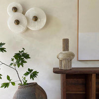 Modern Sipmple Round Alabaster Wall Light