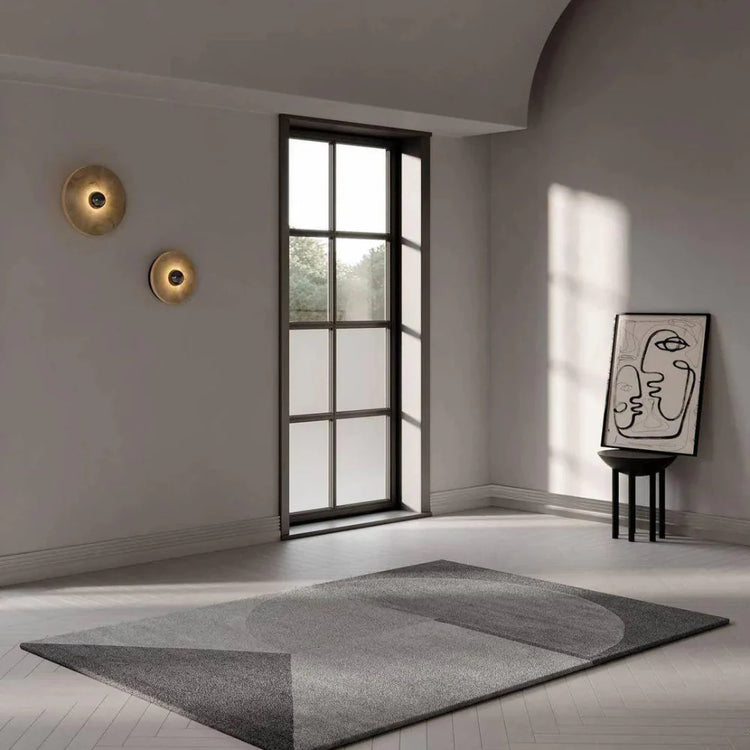 Moderne enkel rund alabast væglampe