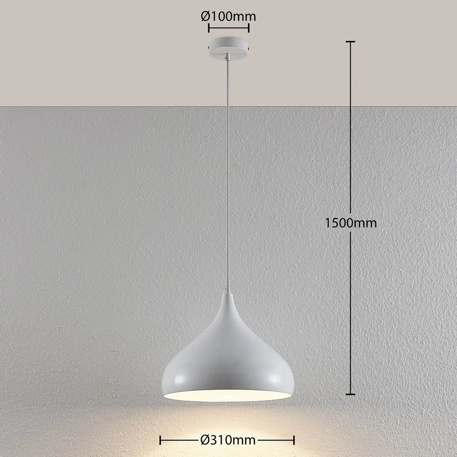 Lampada a Sospensione Minimalista a Campana in Metallo