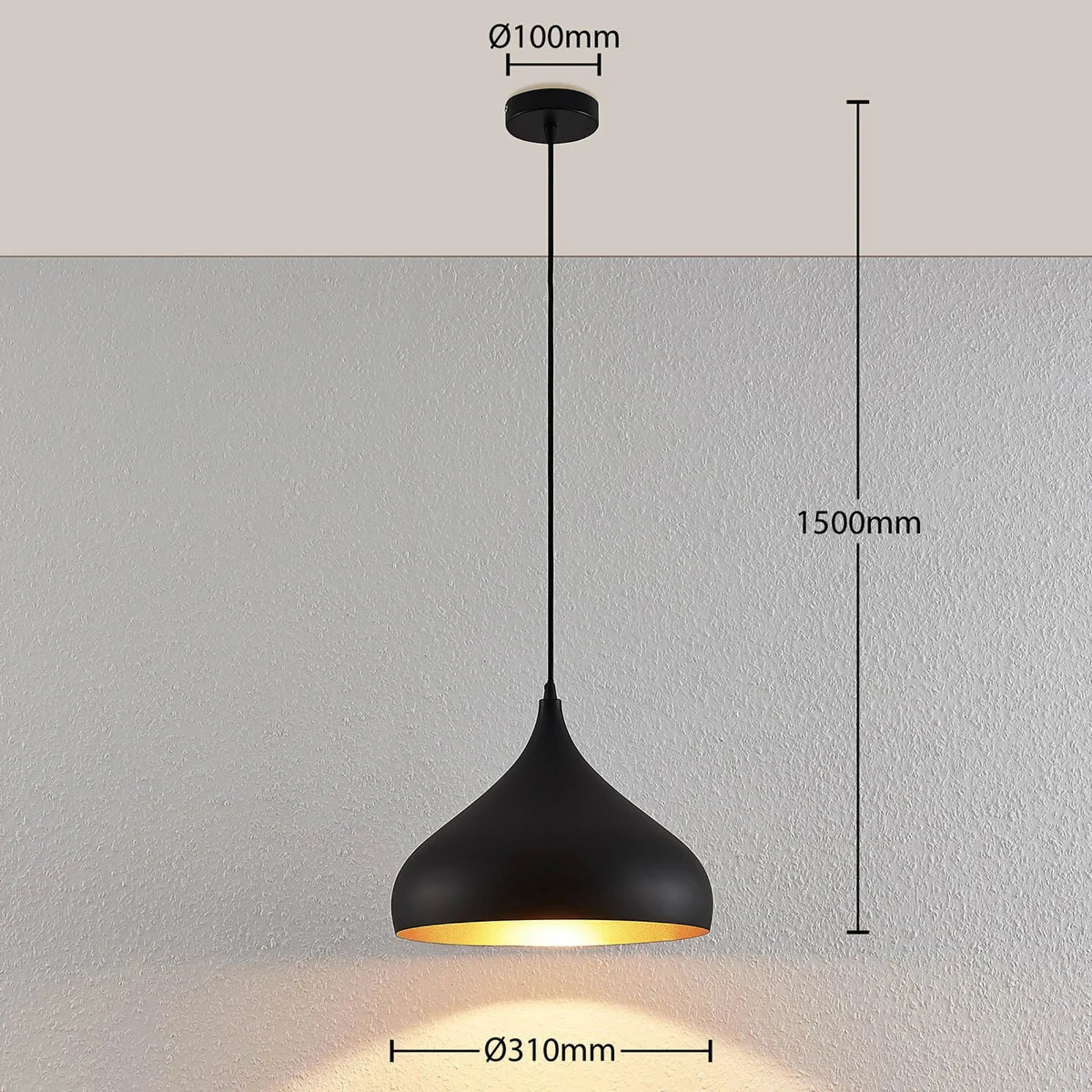 Lampada a Sospensione Minimalista a Campana in Metallo