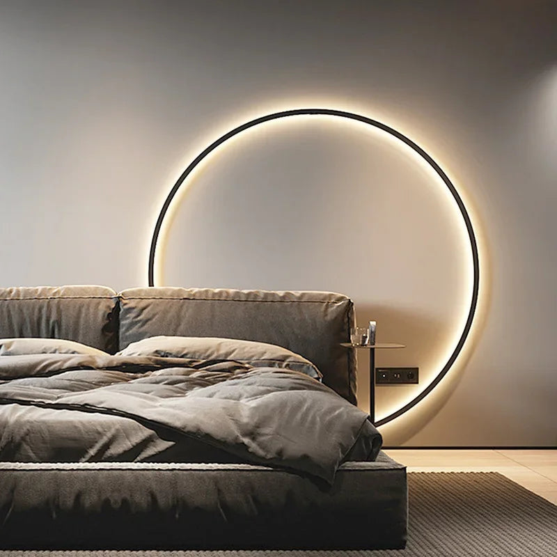 Lampada da parete rotonda moderna e minimalista