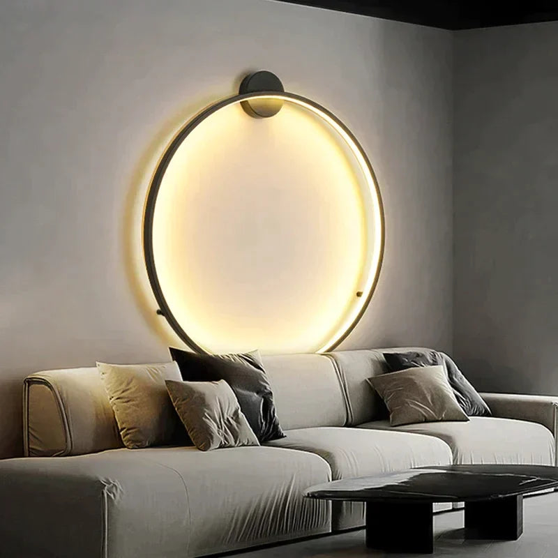 Lampada da parete rotonda moderna e minimalista
