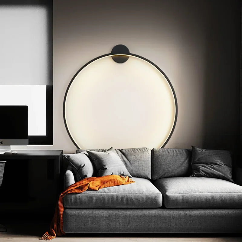Lampada da parete rotonda moderna e minimalista