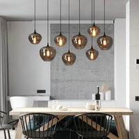 Moderne industriel glaskombination Restaurant lysekrone