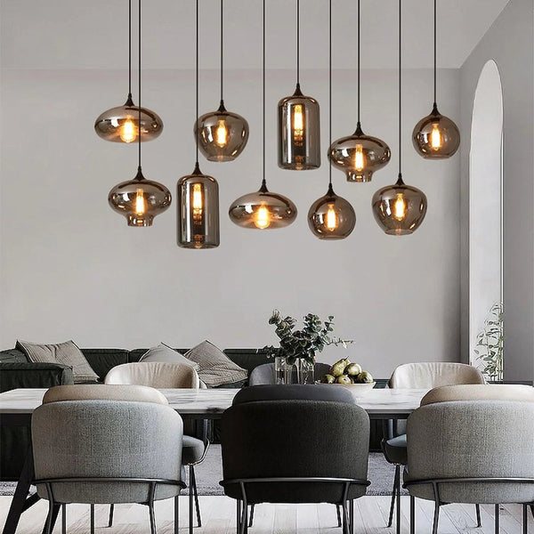 Moderne industriel glaskombination Restaurant lysekrone