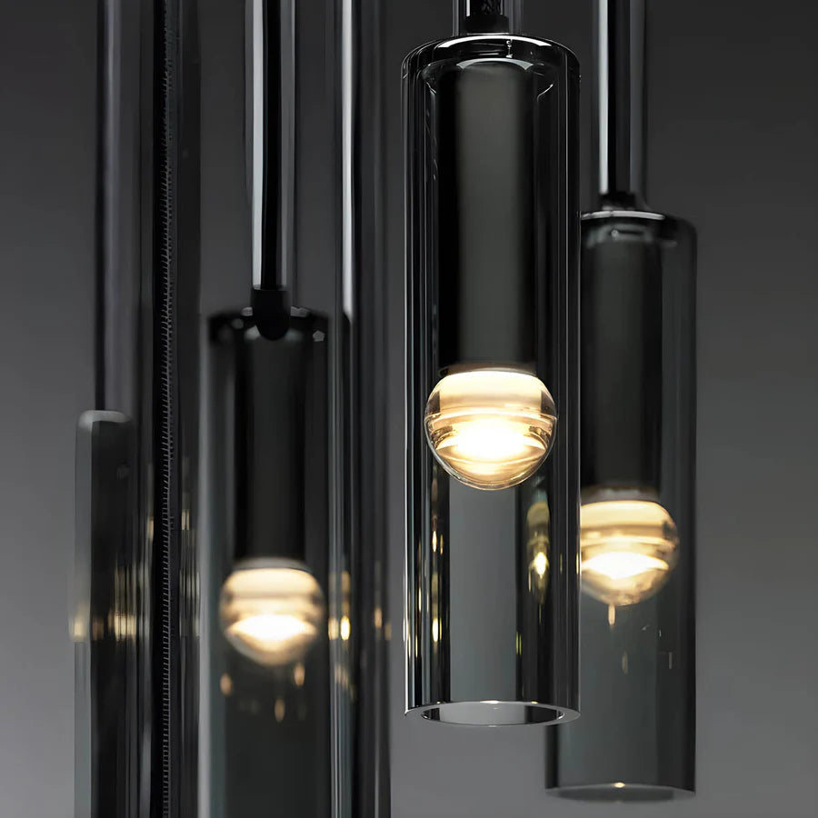 Postmoderne minimalistische Glas-Pendelleuchte