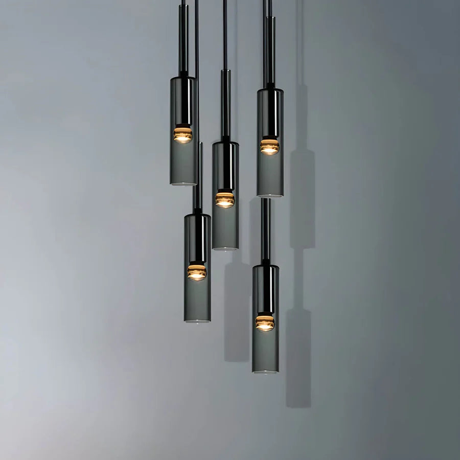 Postmoderne minimalistische Glas-Pendelleuchte