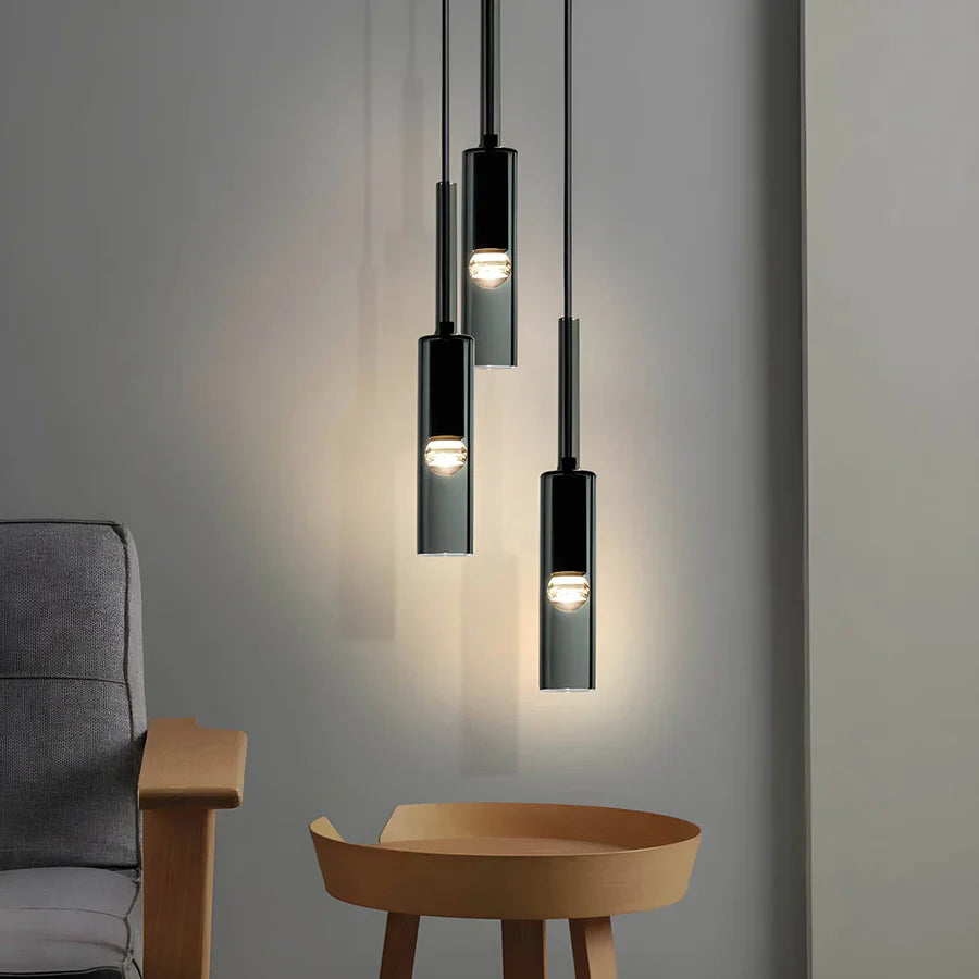 Postmoderne minimalistische Glas-Pendelleuchte