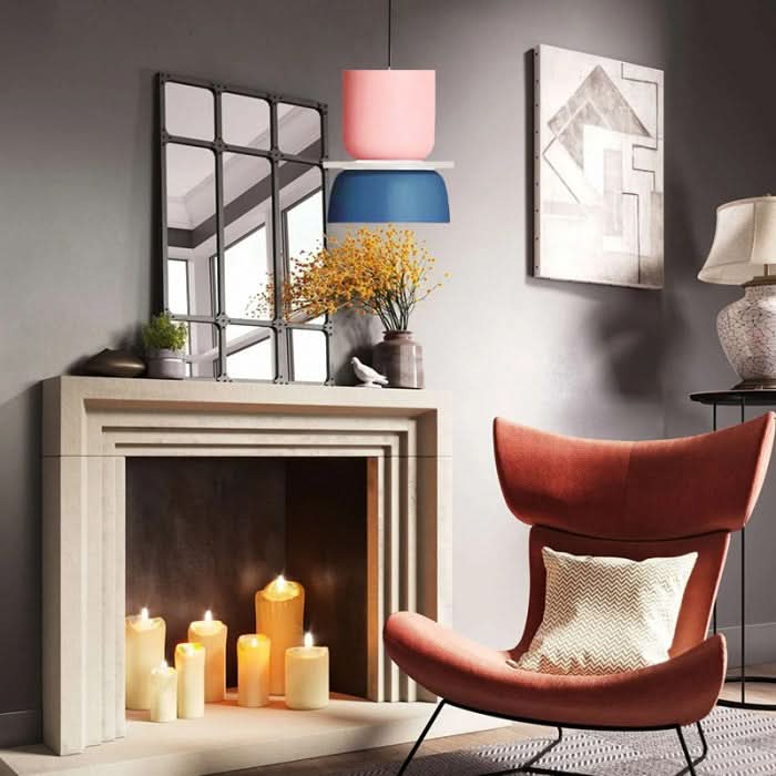 Lampadario in acrilico Macaron semplice nordico Glarefusion