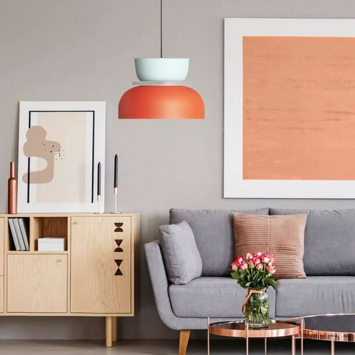 Lampadario in acrilico Macaron semplice nordico Glarefusion