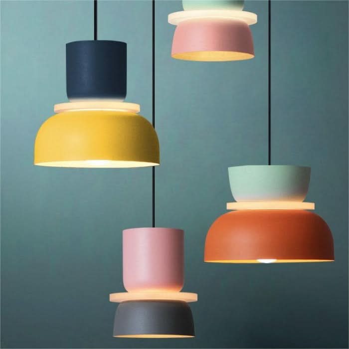 Lampadario in acrilico Macaron semplice nordico Glarefusion
