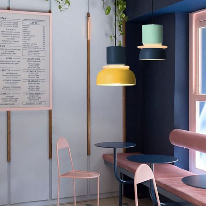 Lampadario in acrilico Macaron semplice nordico Glarefusion