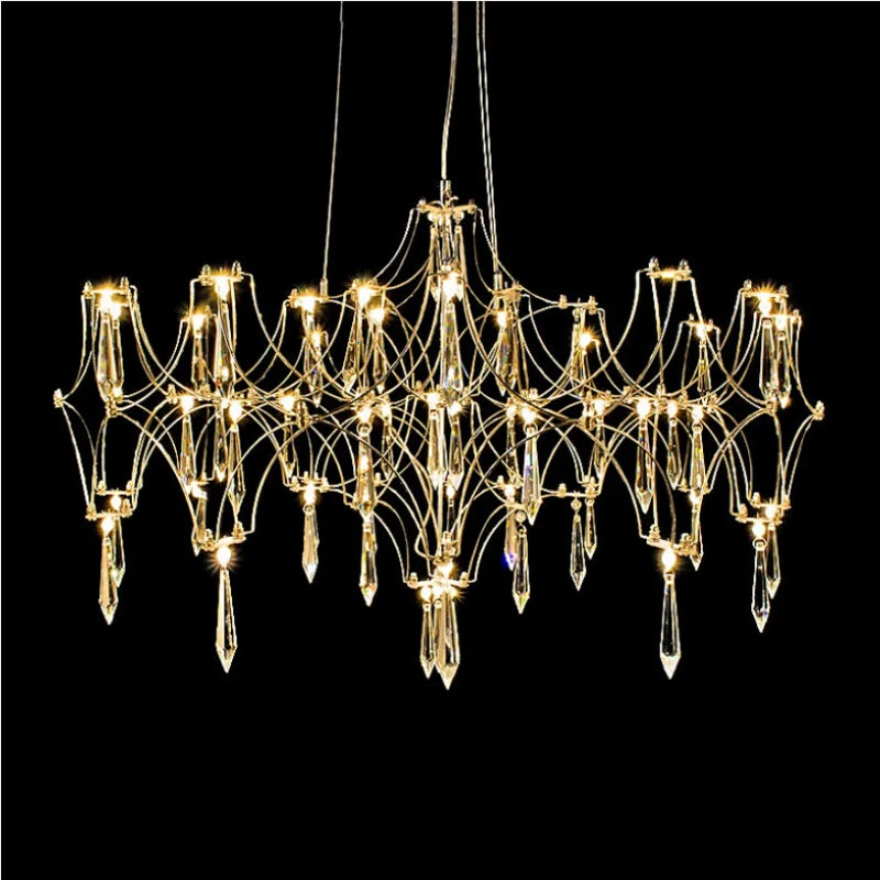 Lampadario di cristallo scintillante di lusso