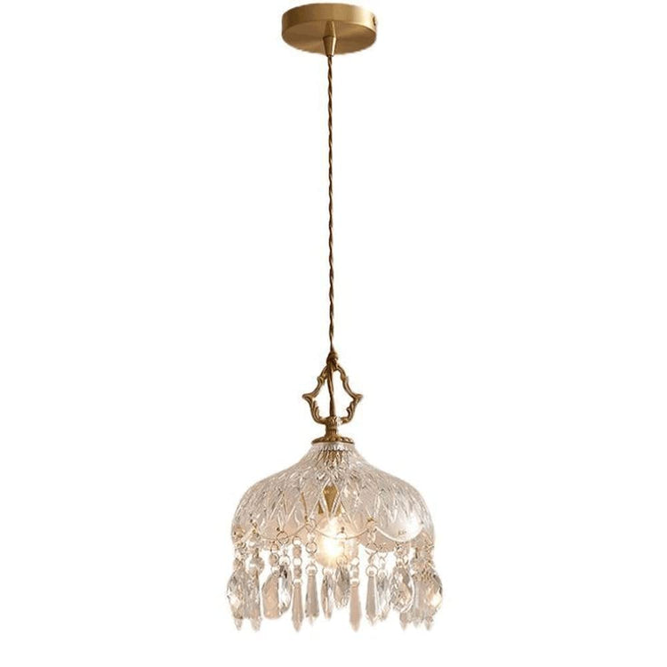 Vintage kobberkrystal pendel