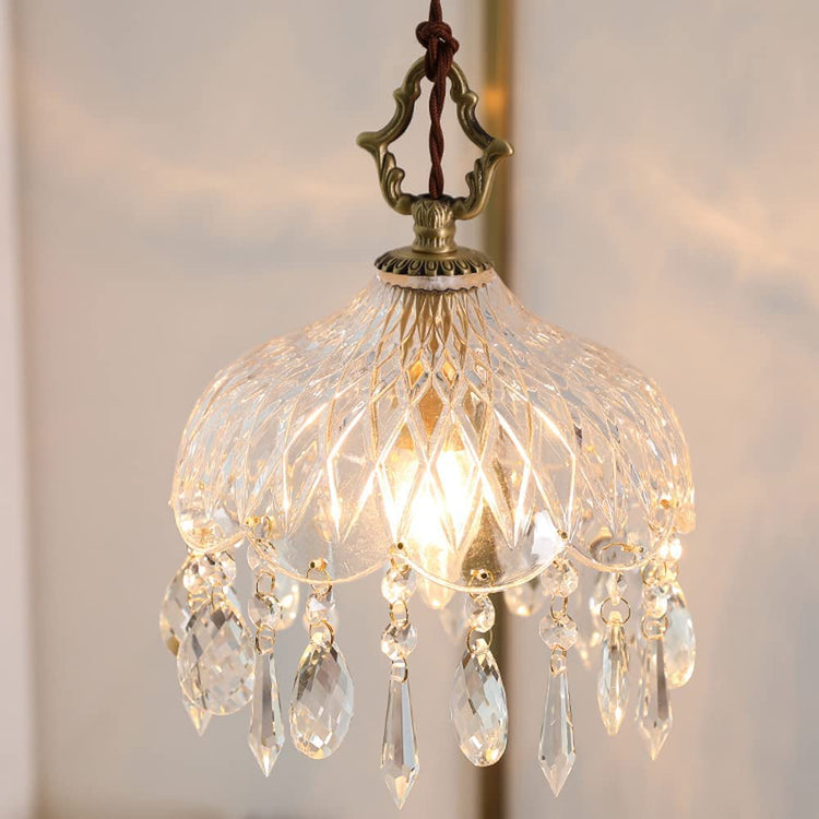 Vintage kobberkrystal pendel