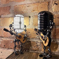 Robotlampe med guitar