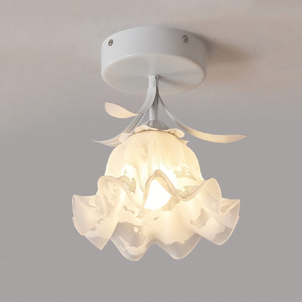French-Style Stained Glass Flower Lamp