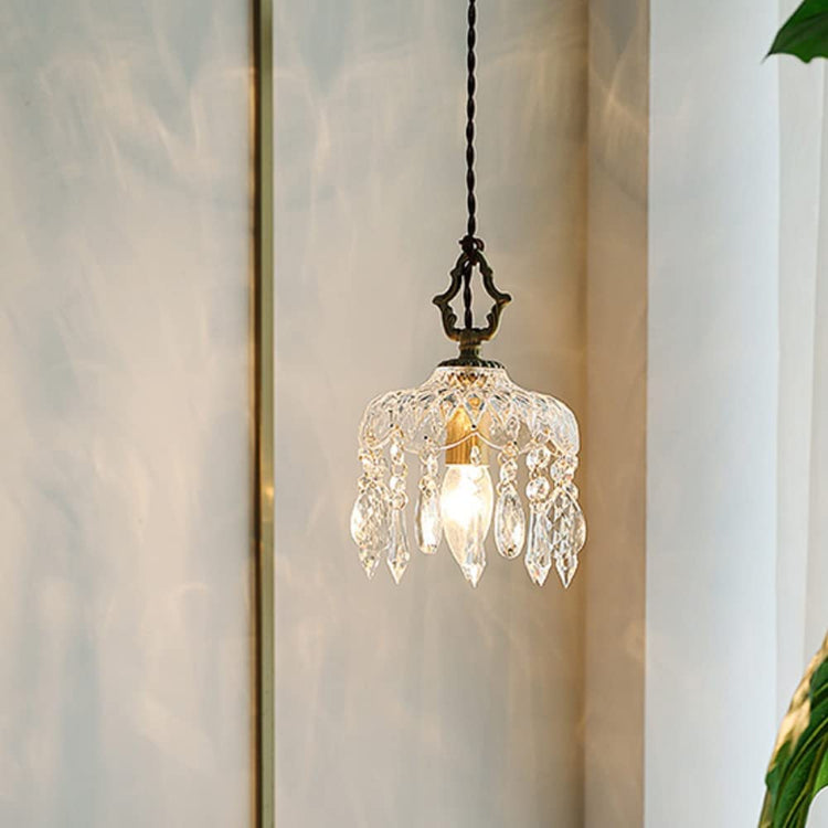 Vintage kobberkrystal pendel