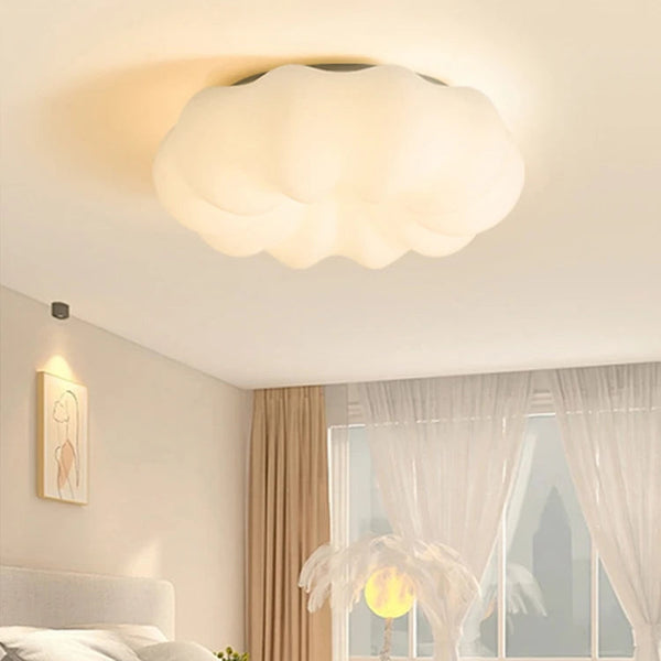 Cream-style Kids’ Room Ceiling Lights with Pumpkin-Cloud Inspired Design