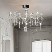 Lampadario di cristallo scintillante di lusso