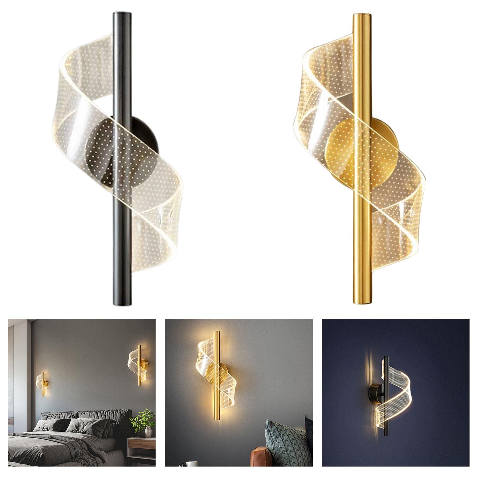 Lampada da parete a spirale minimalista nordica