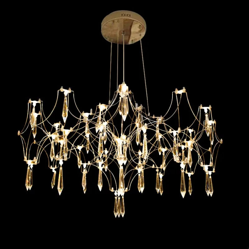 Lampadario di cristallo scintillante di lusso